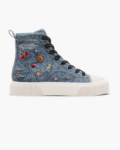 The Trinket Charm High Top Sneaker Medium Wash Multi Marc Jacobs