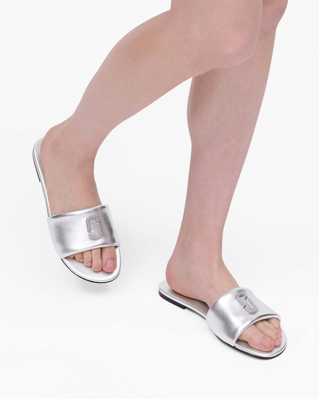 The Pave Snapshot Slide Silver Marc Jacobs