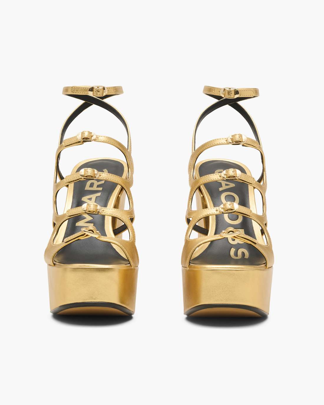 The Metallic Leather Kiki Platform Sandal Gold Marc Jacobs