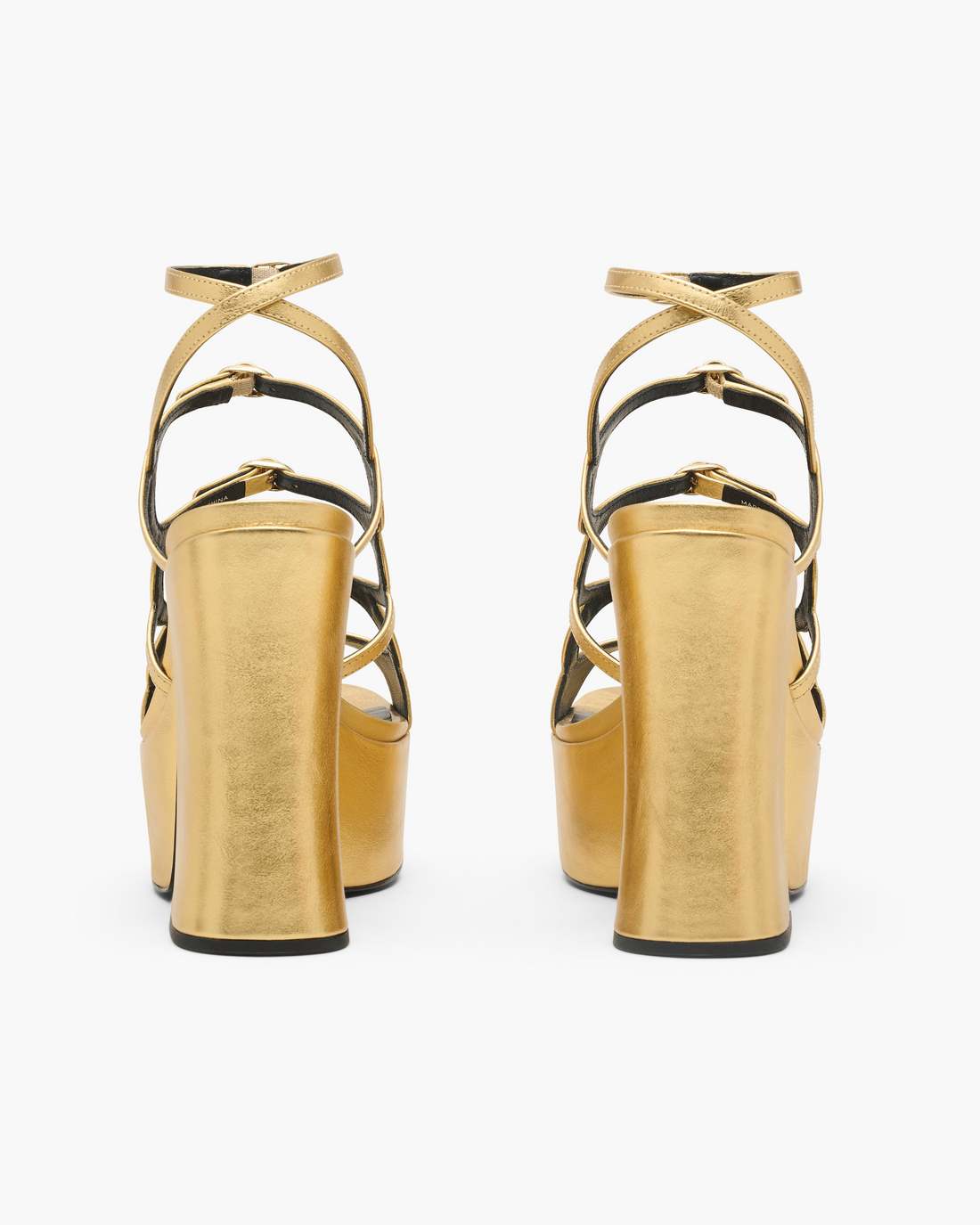 The Metallic Leather Kiki Platform Sandal Gold Marc Jacobs