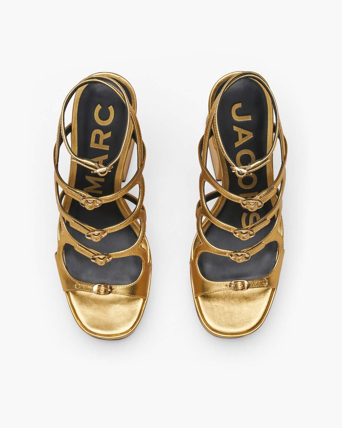 The Metallic Leather Kiki Platform Sandal Gold Marc Jacobs