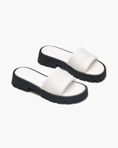 The Lug Sole Slide Bright White Marc Jacobs