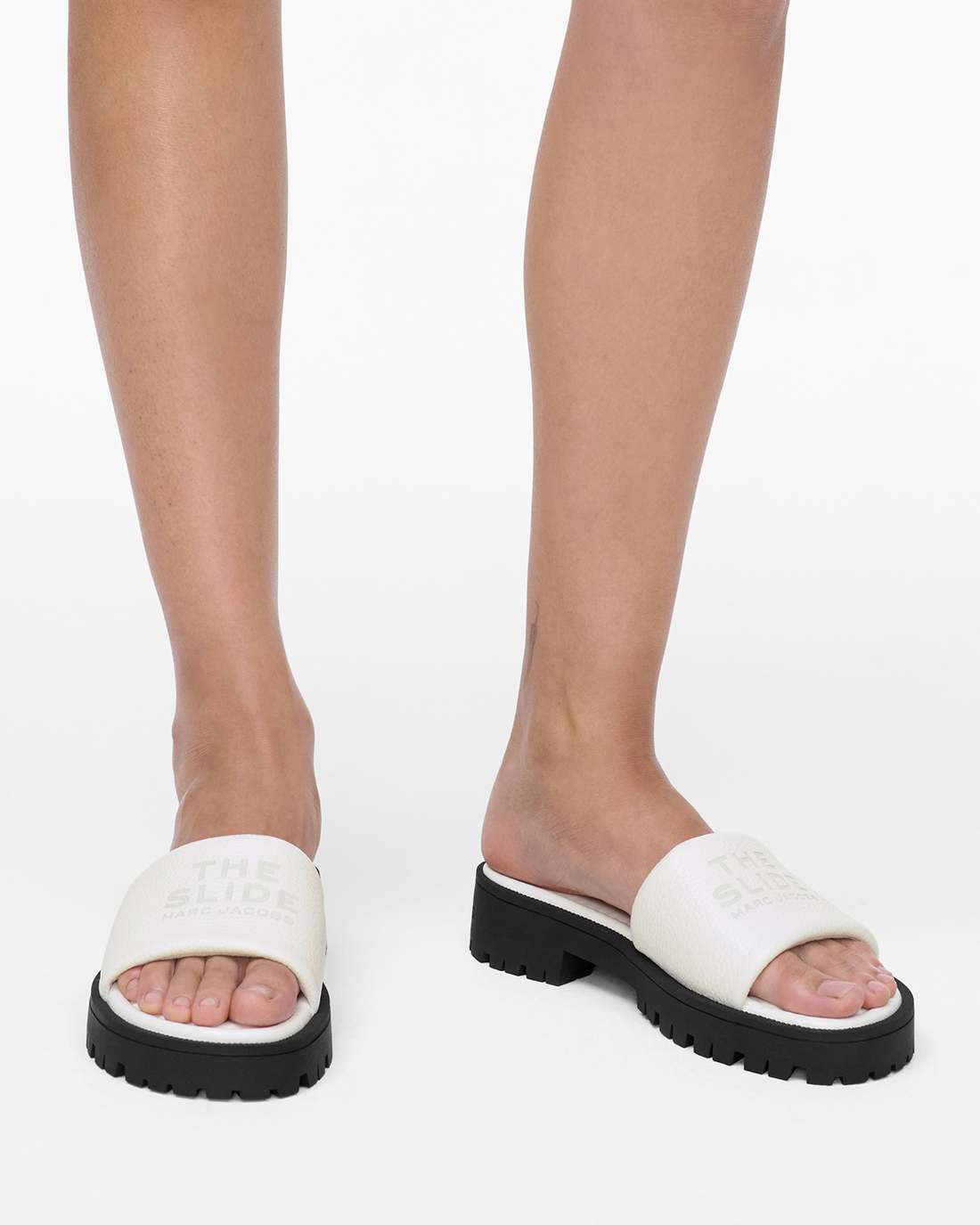 The Lug Sole Slide Bright White Marc Jacobs