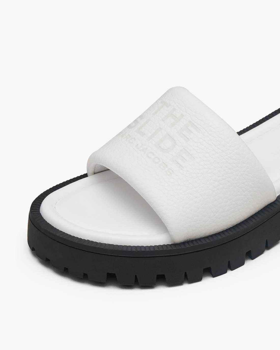 The Lug Sole Slide Bright White Marc Jacobs