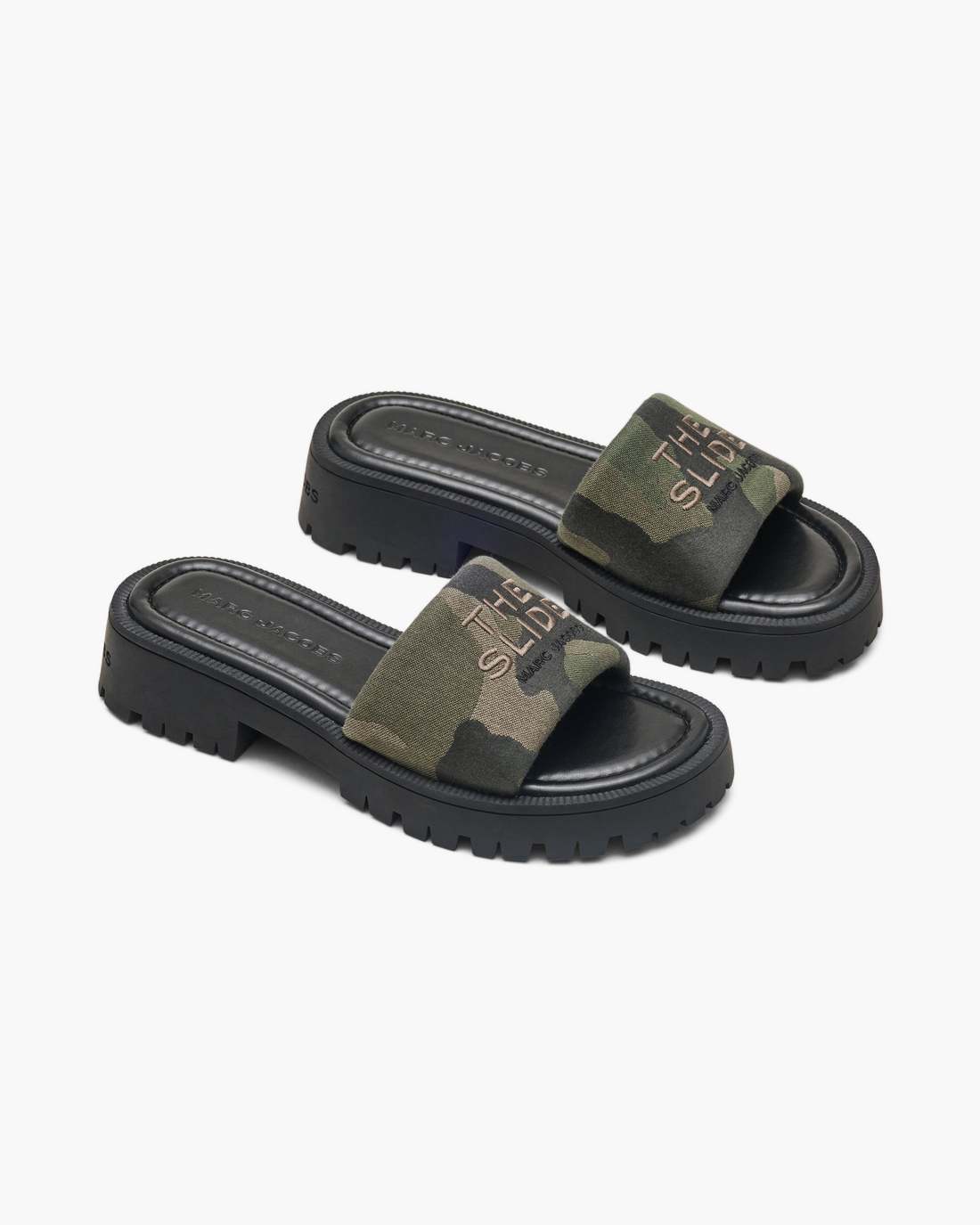 The Camo Jacquard Lug Sole Slide Camo Multi Marc Jacobs