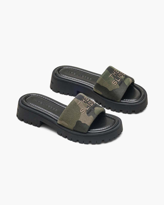 The Camo Jacquard Lug Sole Slide Camo Multi Marc Jacobs