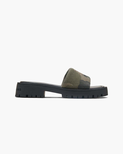 The Camo Jacquard Lug Sole Slide Camo Multi Marc Jacobs
