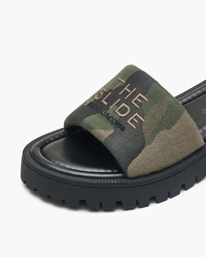 The Camo Jacquard Lug Sole Slide Camo Multi Marc Jacobs