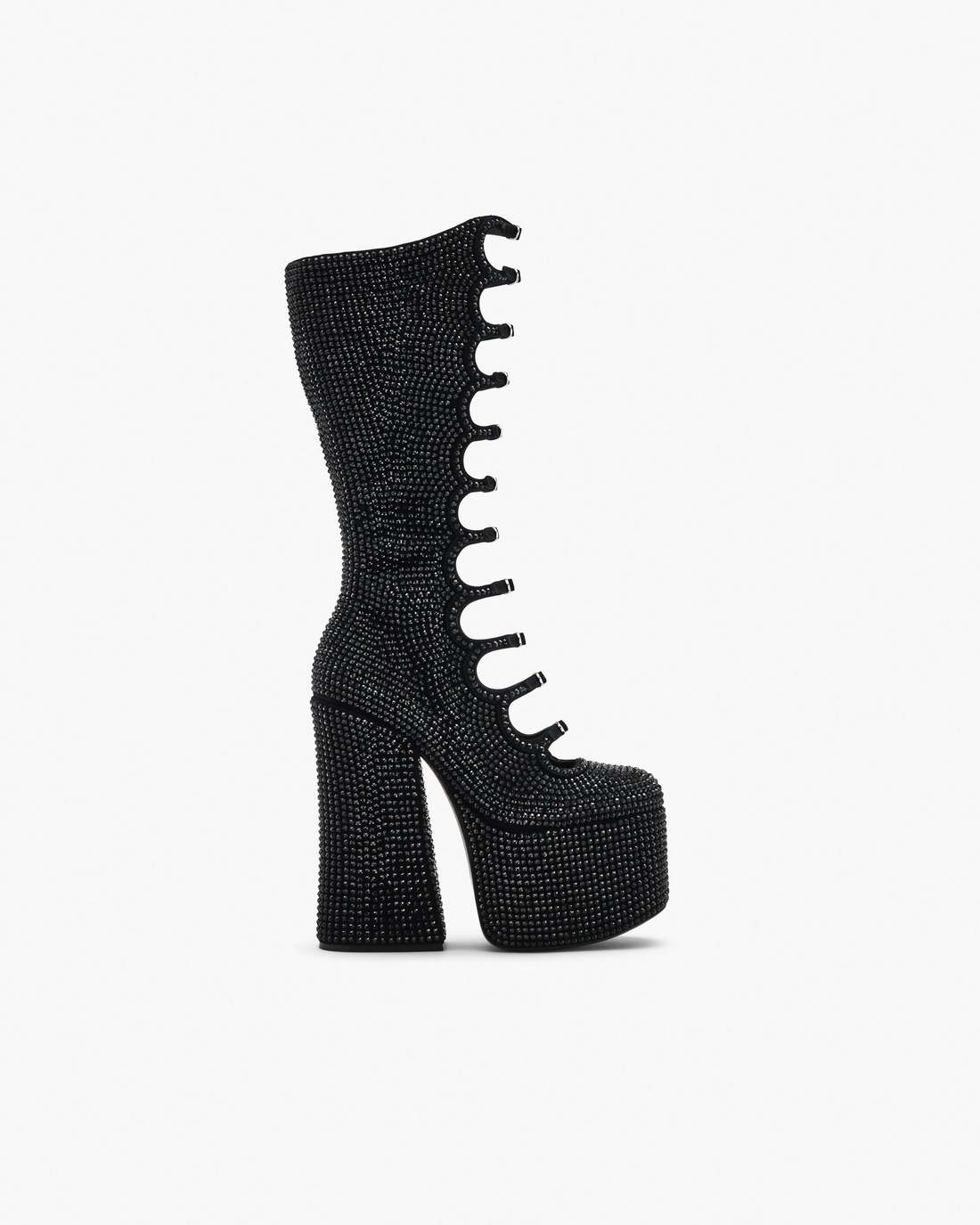 The Rhinestone Kiki Knee-High Boot Black/Black Marc Jacobs