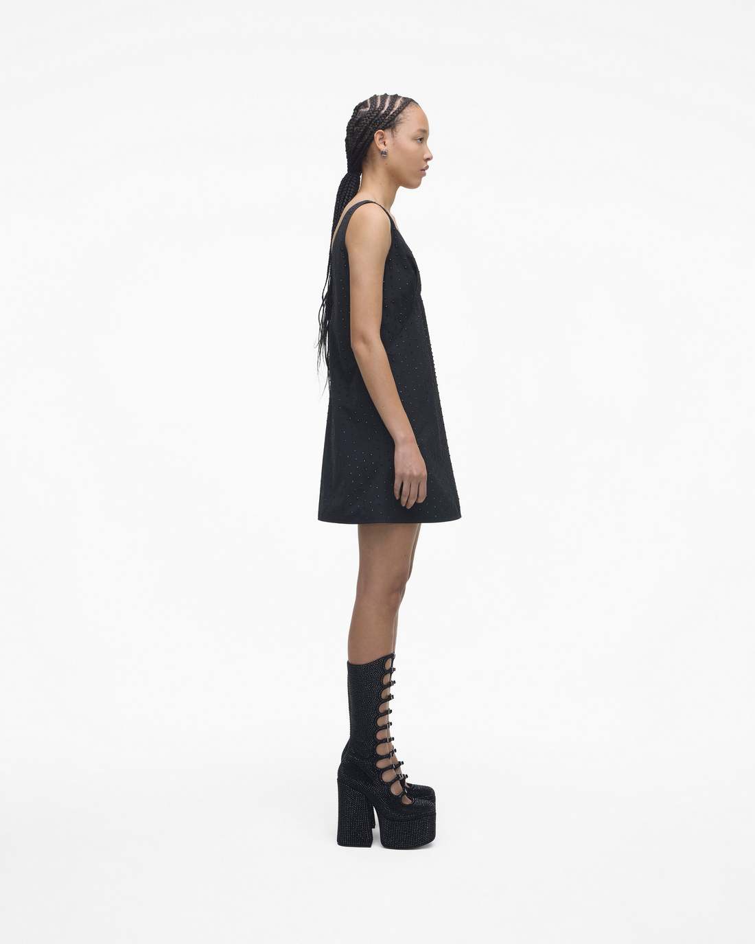 The Rhinestone Kiki Knee-High Boot Black/Black Marc Jacobs