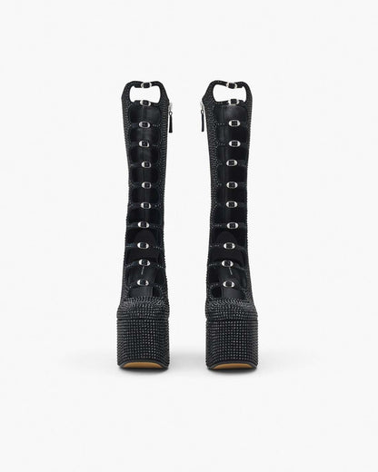 The Rhinestone Kiki Knee-High Boot Black/Black Marc Jacobs