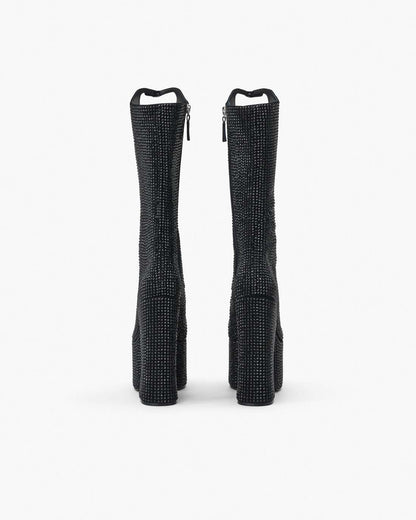 The Rhinestone Kiki Knee-High Boot Black/Black Marc Jacobs