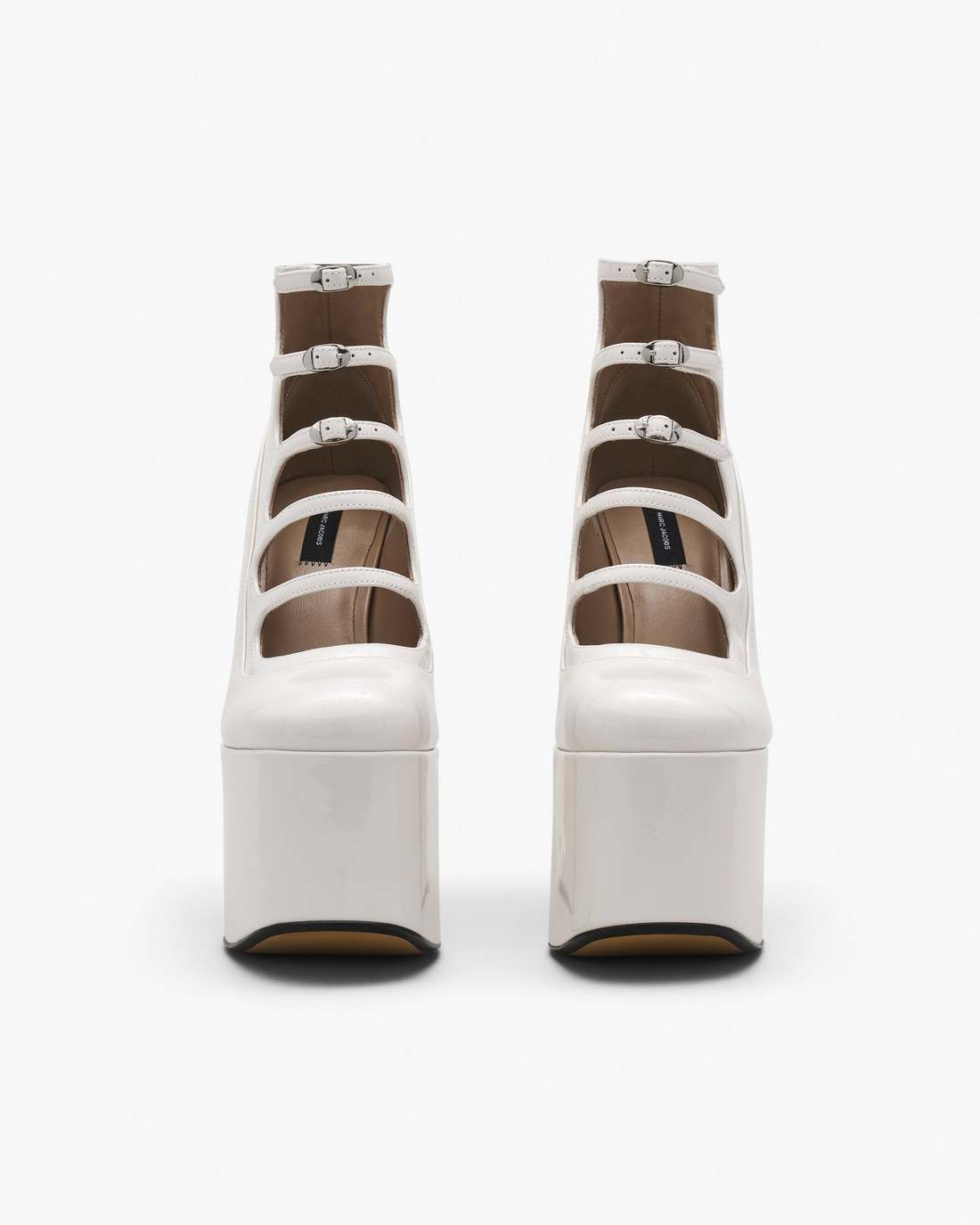 The Patent Leather Kiki Ankle Boot White Marc Jacobs