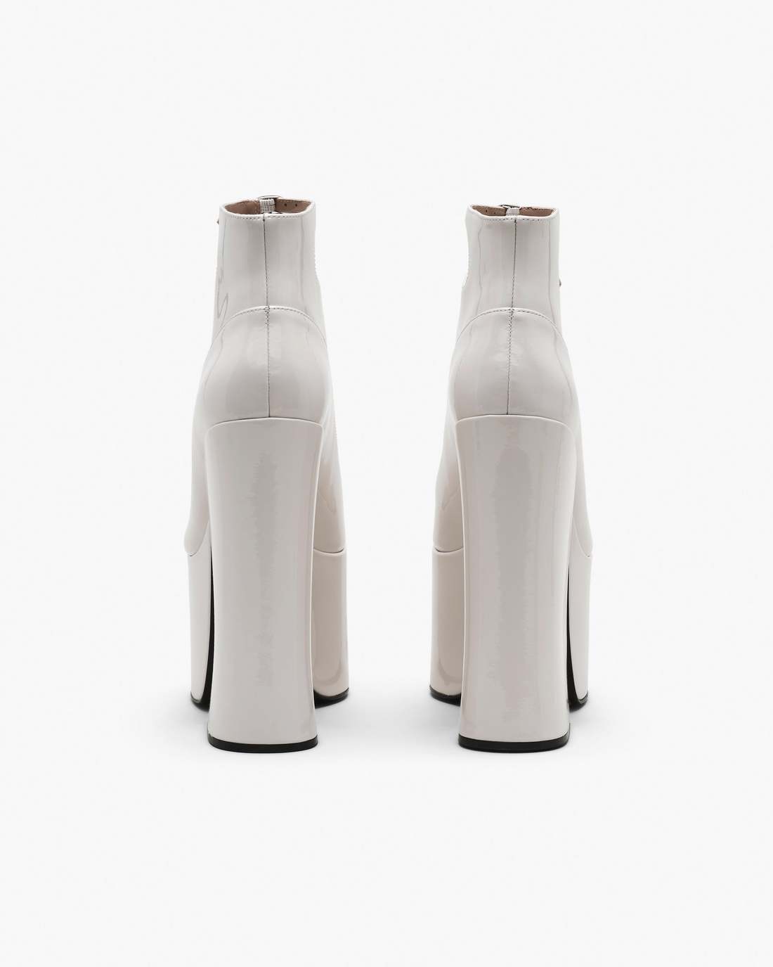The Patent Leather Kiki Ankle Boot White Marc Jacobs