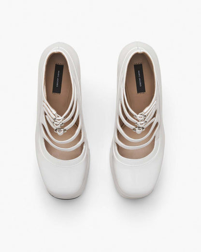 The Patent Leather Kiki Ankle Boot White Marc Jacobs