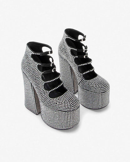 The Rhinestone Kiki Ankle Boot Black/Crystal Marc Jacobs