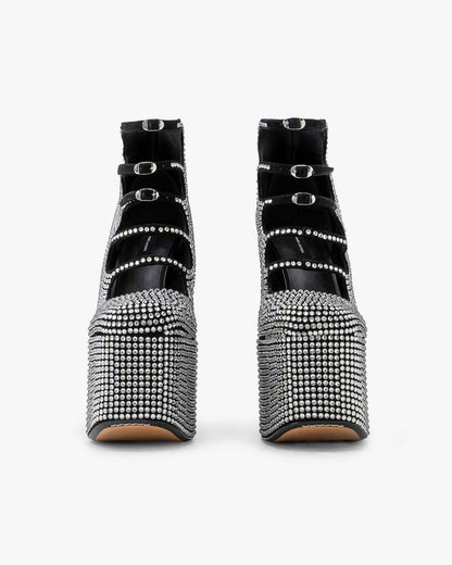 The Rhinestone Kiki Ankle Boot Black/Crystal Marc Jacobs