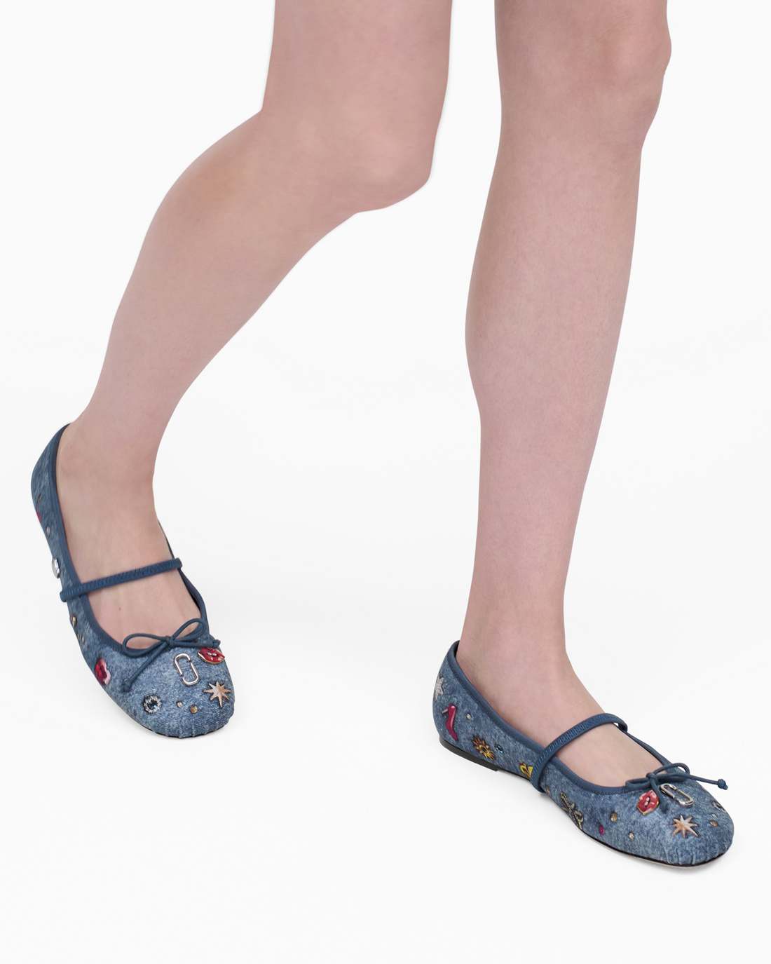 The Trinket Charm Sabrina Ballerina Medium Wash Multi Marc Jacobs