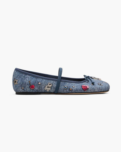 The Trinket Charm Sabrina Ballerina Medium Wash Multi Marc Jacobs