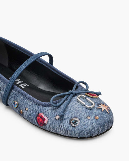 The Trinket Charm Sabrina Ballerina Medium Wash Multi Marc Jacobs