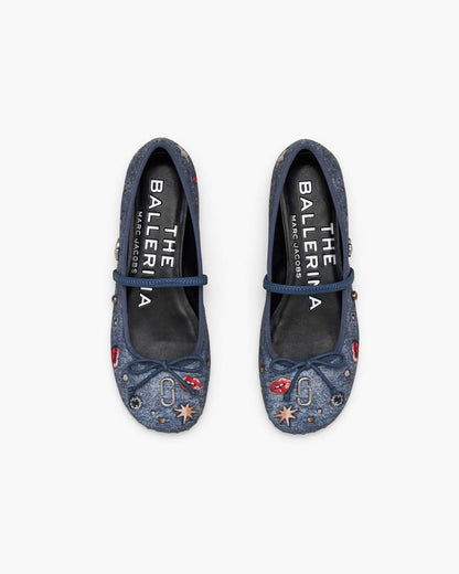 The Trinket Charm Sabrina Ballerina Medium Wash Multi Marc Jacobs