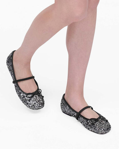 The Sequin Sabrina Ballerina Silver Marc Jacobs