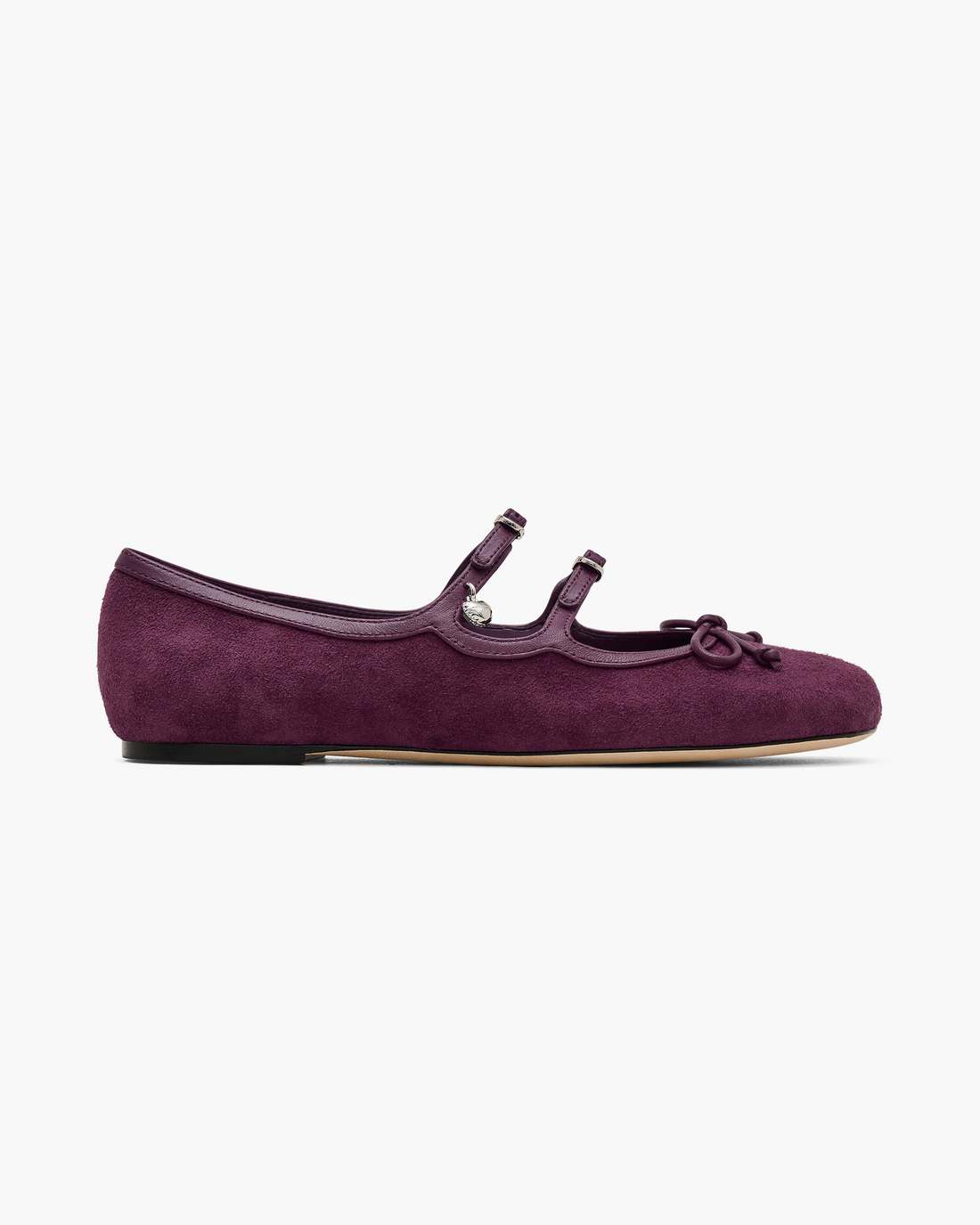 The Suede Kiki Ballerina Dark Plum Marc Jacobs