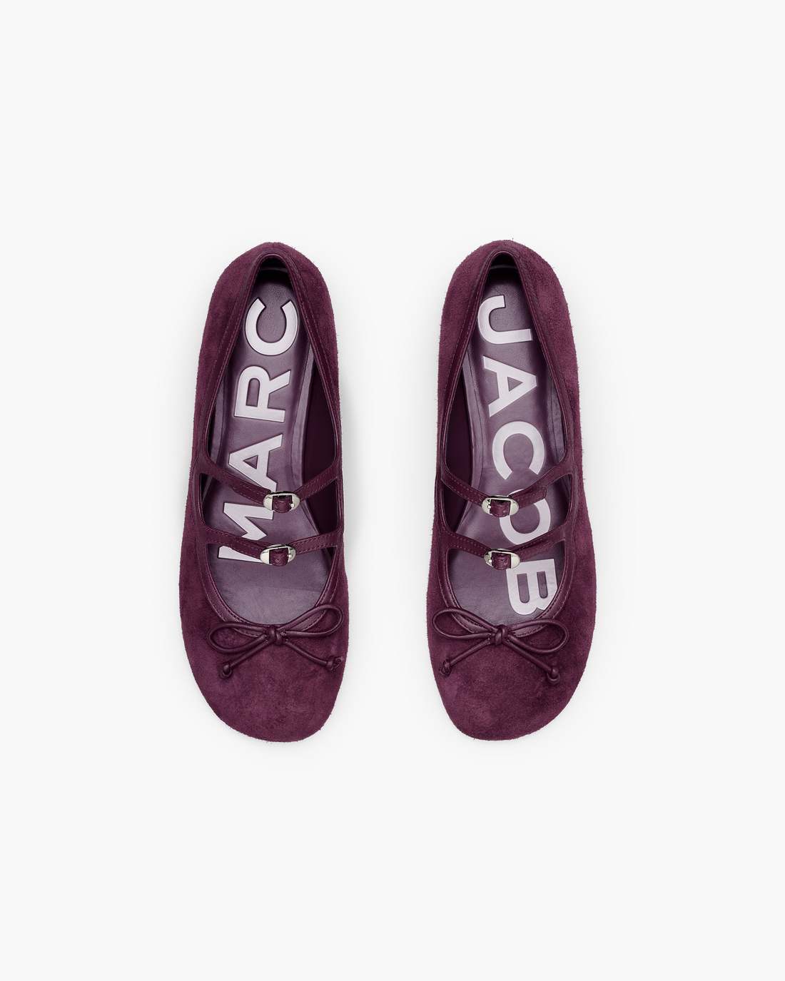 The Suede Kiki Ballerina Dark Plum Marc Jacobs