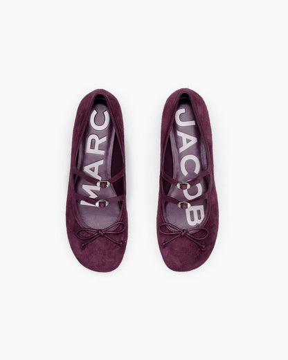 The Suede Kiki Ballerina Dark Plum Marc Jacobs