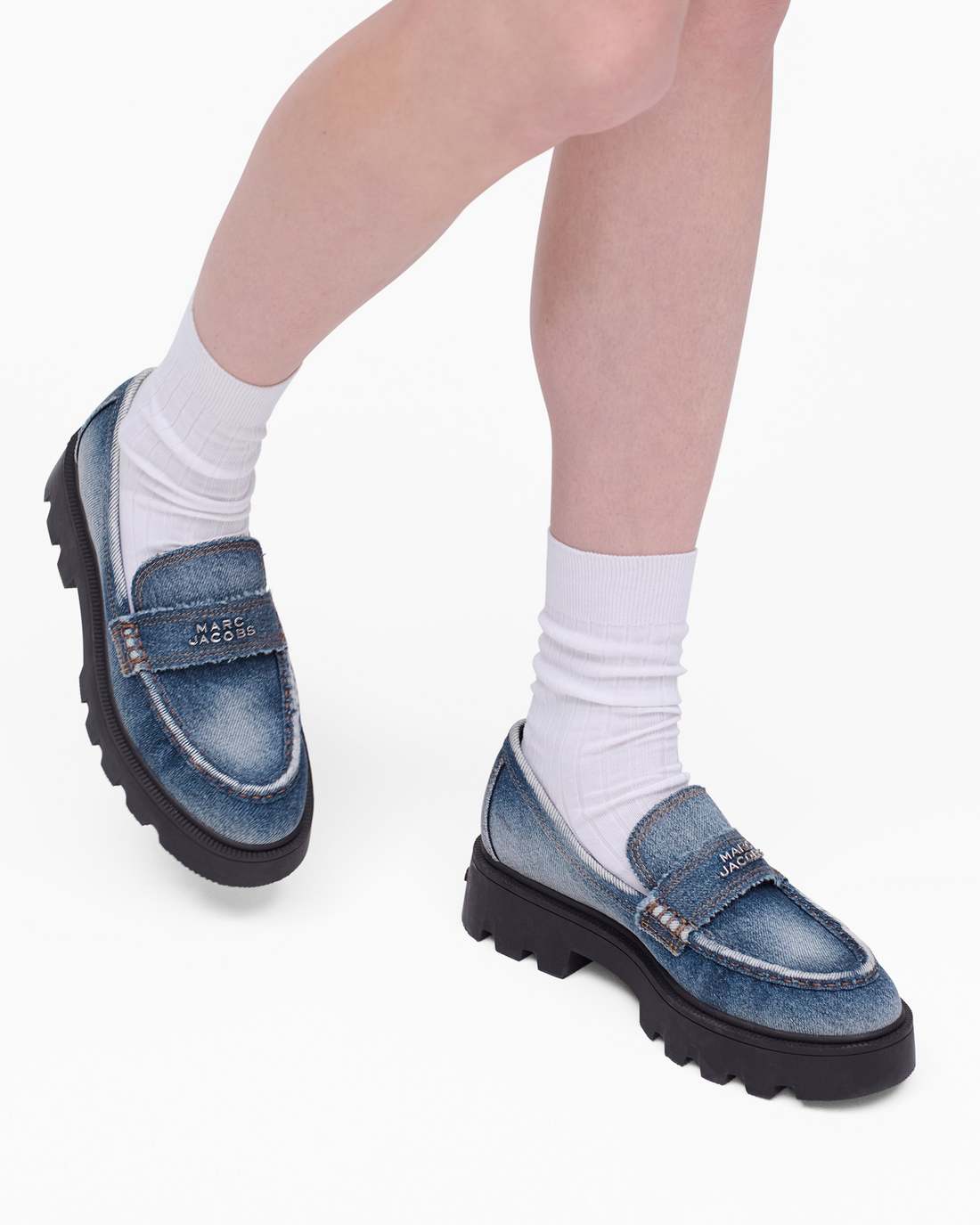 The Faded Denim Frankie Loafer Faded Vintage Indigo Marc Jacobs