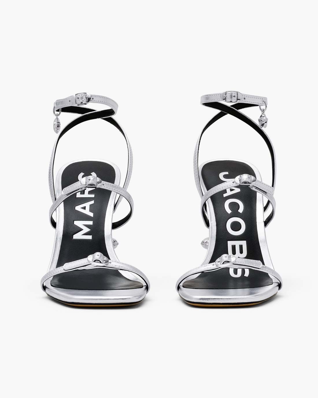 The Metallic Leather Daisy Heel Silver Marc Jacobs