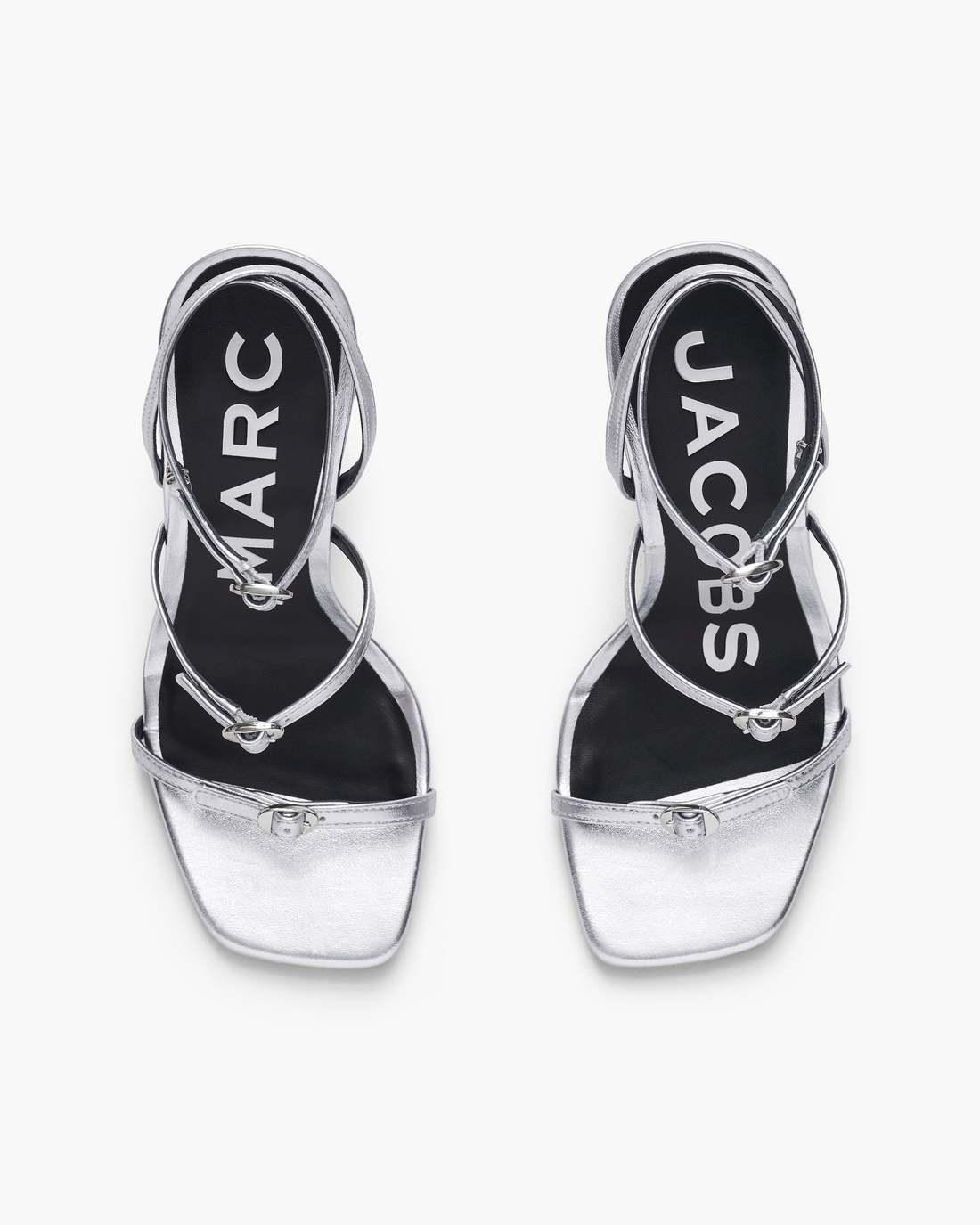 The Metallic Leather Daisy Heel Silver Marc Jacobs
