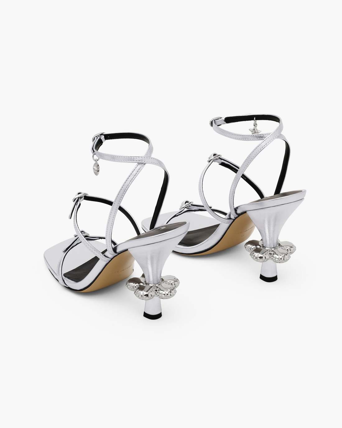 The Metallic Leather Daisy Heel Silver Marc Jacobs
