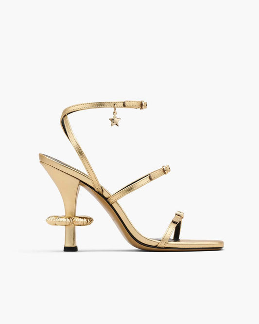 The Metallic Leather Daisy Heel Gold Marc Jacobs