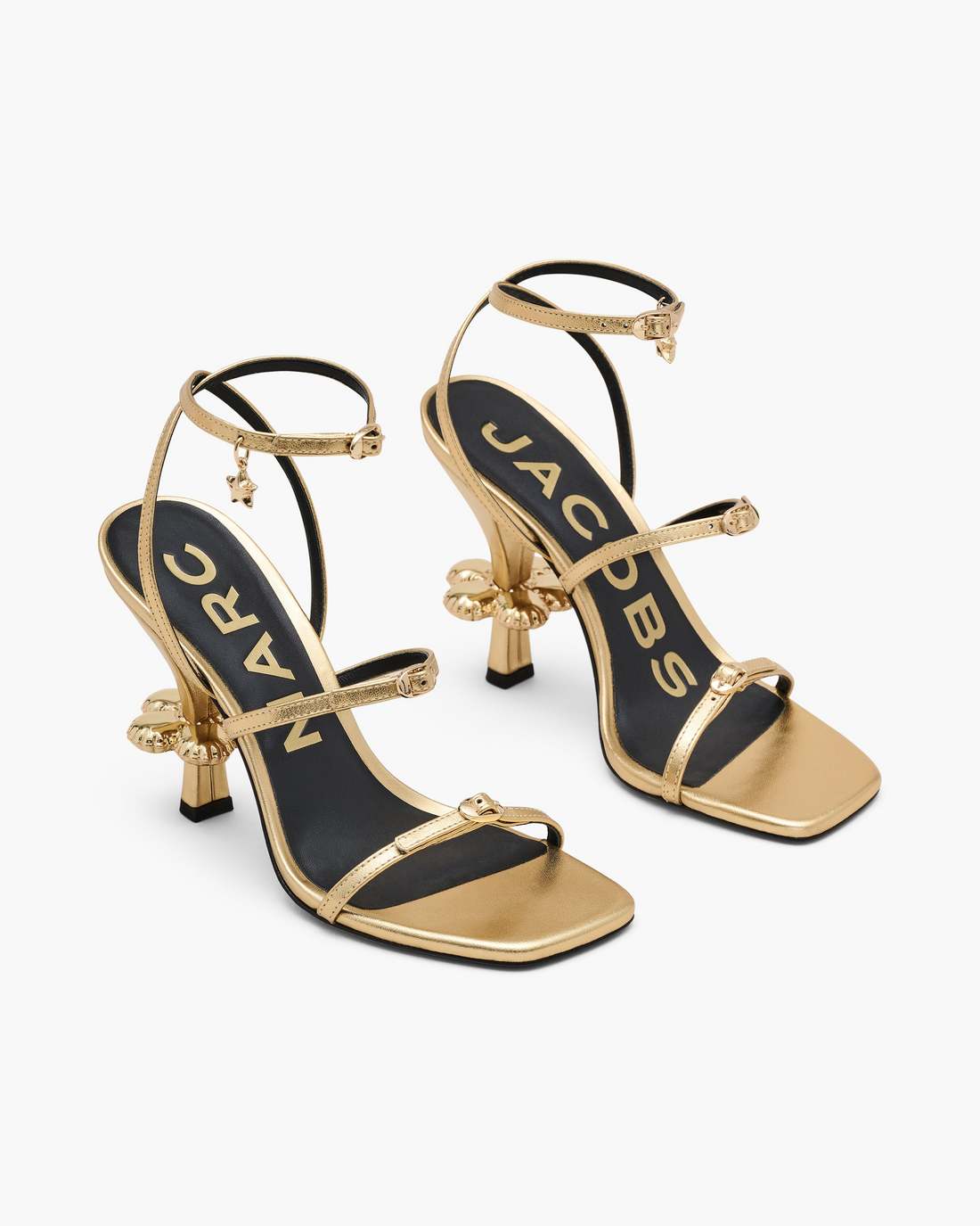The Metallic Leather Daisy Heel Gold Marc Jacobs