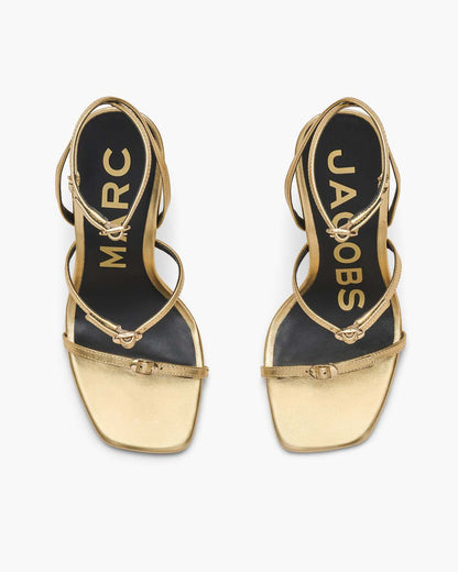 The Metallic Leather Daisy Heel Gold Marc Jacobs