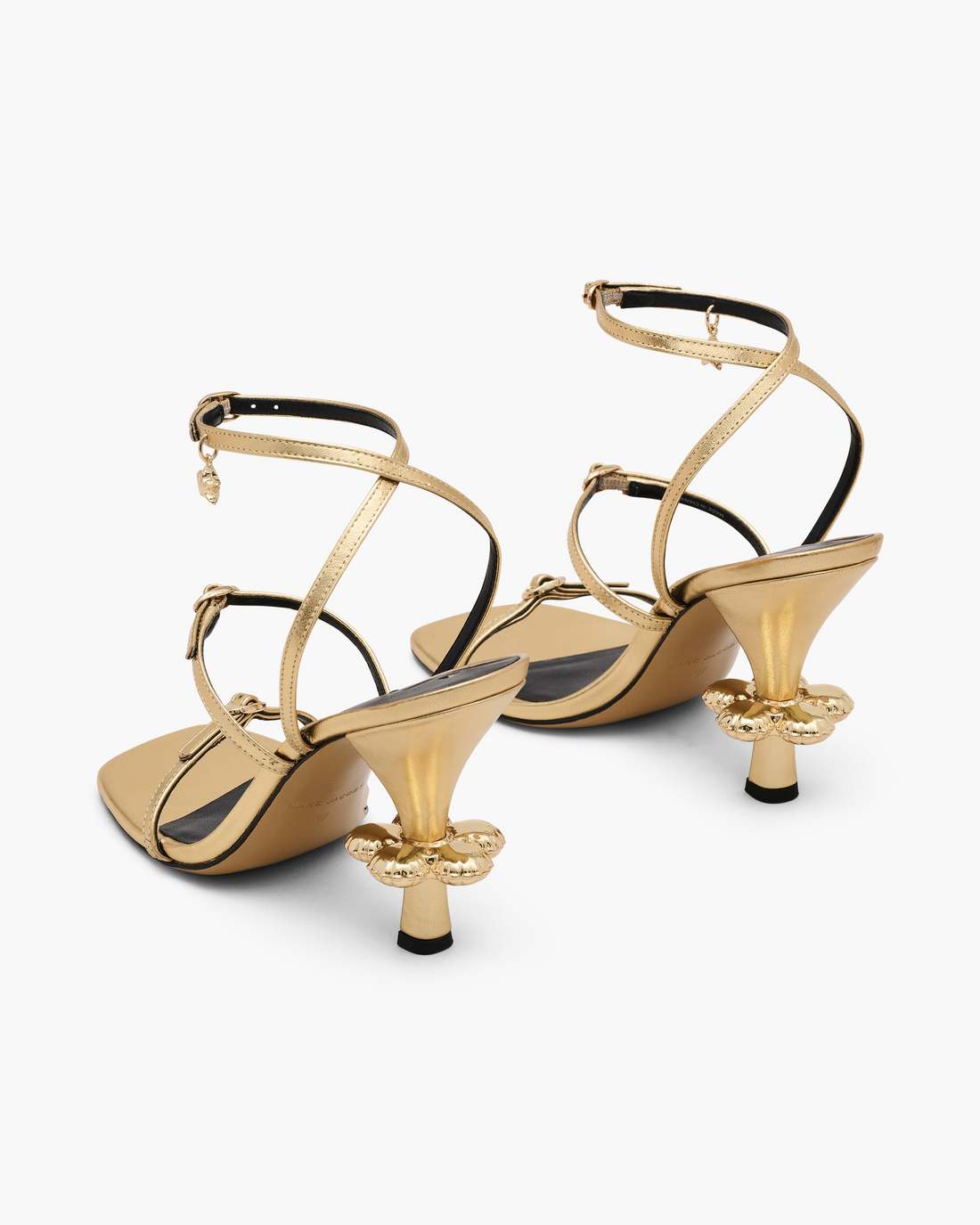The Metallic Leather Daisy Heel Gold Marc Jacobs
