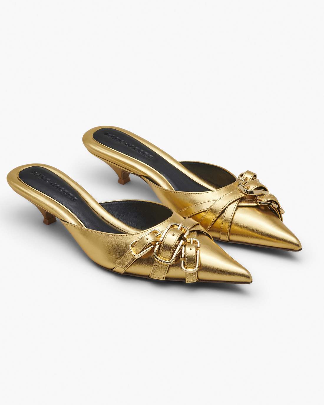 The Emma Kitten Heel Shiny Gold Marc Jacobs