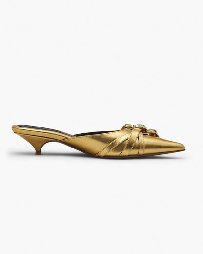 The Emma Kitten Heel Shiny Gold Marc Jacobs