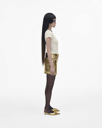 The Emma Kitten Heel Shiny Gold Marc Jacobs