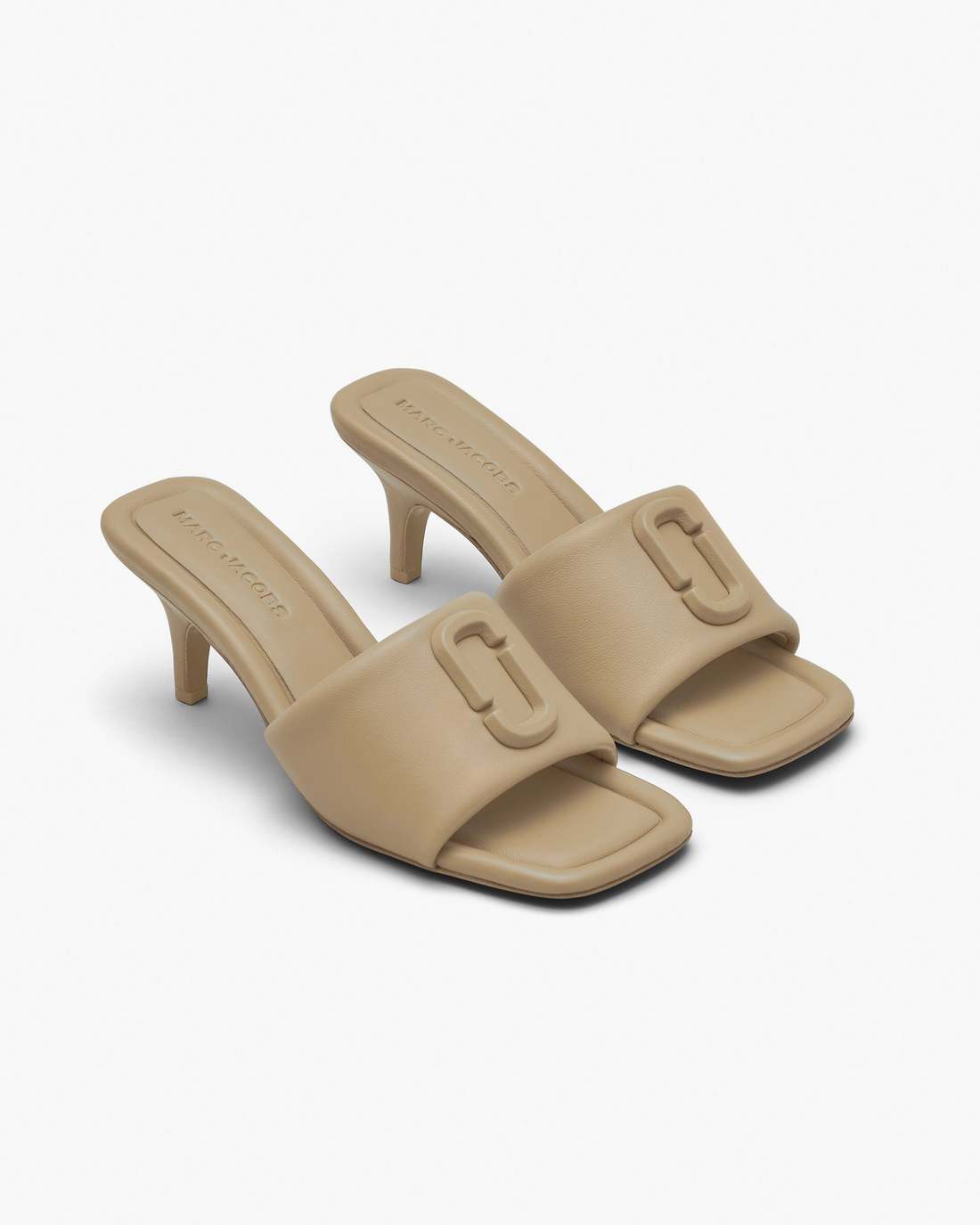 The Leather J Marc Heeled Sandal Camel Marc Jacobs