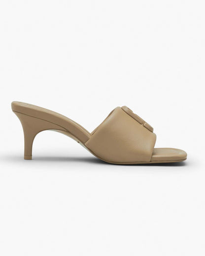 The Leather J Marc Heeled Sandal Camel Marc Jacobs