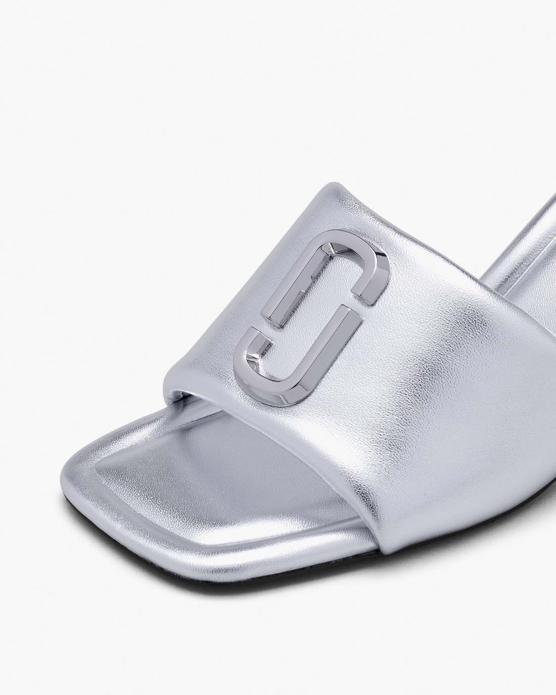 The Metallic J Marc Heeled Sandal Silver Marc Jacobs