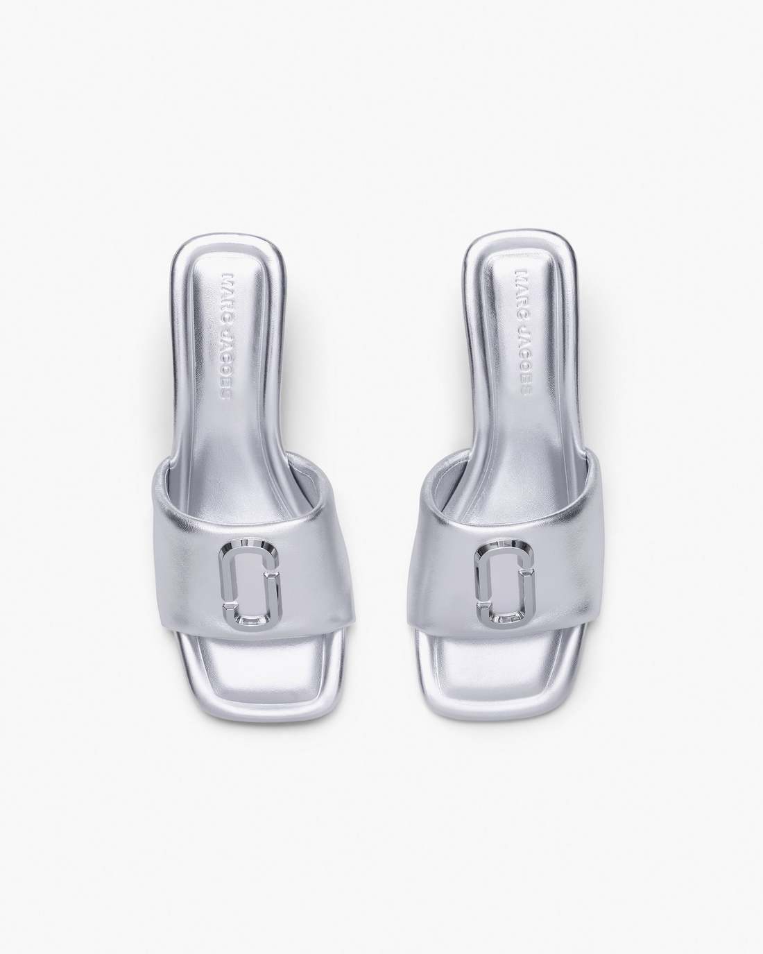 The Metallic J Marc Heeled Sandal Silver Marc Jacobs