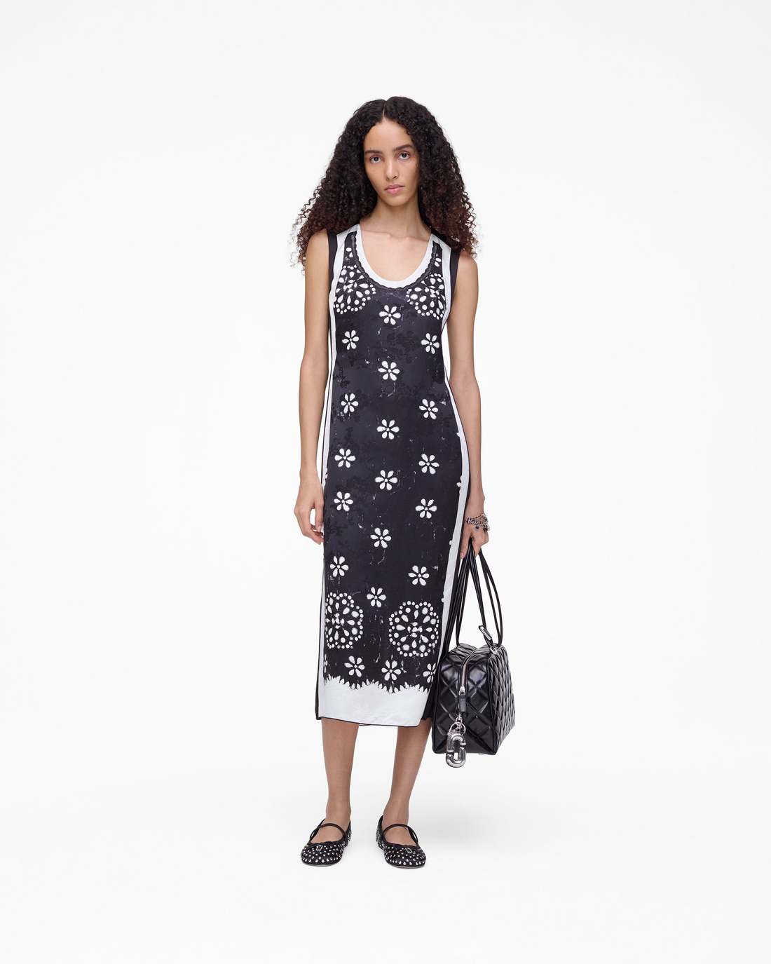 Trompe L'Oeil Eyelet Dress Black/White Marc Jacobs