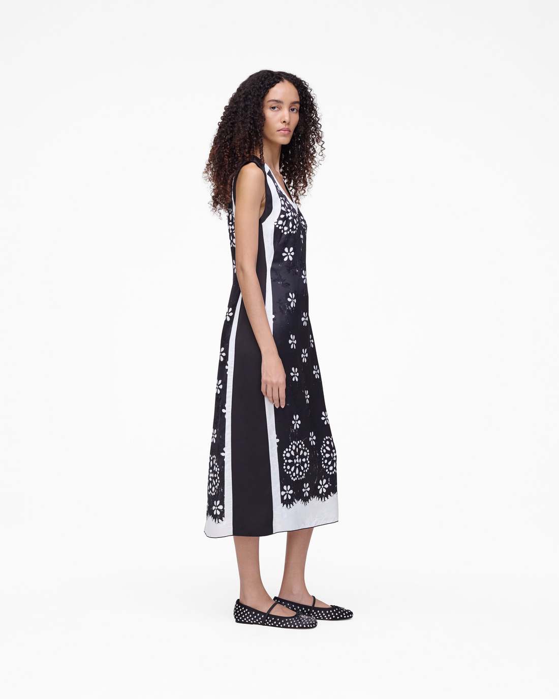 Trompe L'Oeil Eyelet Dress Black/White Marc Jacobs
