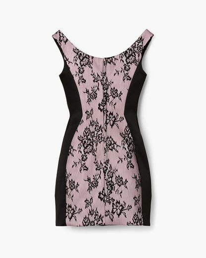Sculpted Lace Shadow Dress Black Multi Marc Jacobs