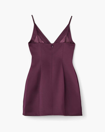 Satin Bow Dress Dark Plum Marc Jacobs