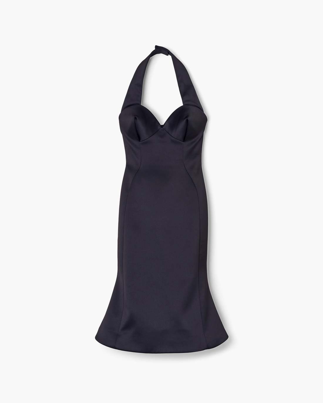 Sculpted Satin Halter Dress Black Marc Jacobs