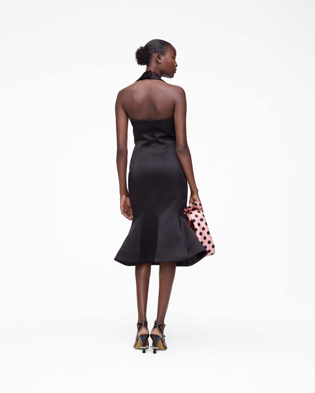 Sculpted Satin Halter Dress Black Marc Jacobs